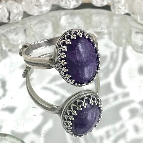 世界三大ヒーリングストーン・・高品質 チャロアイト ring（8～22号