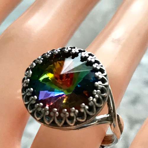 ハンドメイドリング1970 S1970 vintage rivoli ヴィトレイル ring (7～23号・SV925変更可能