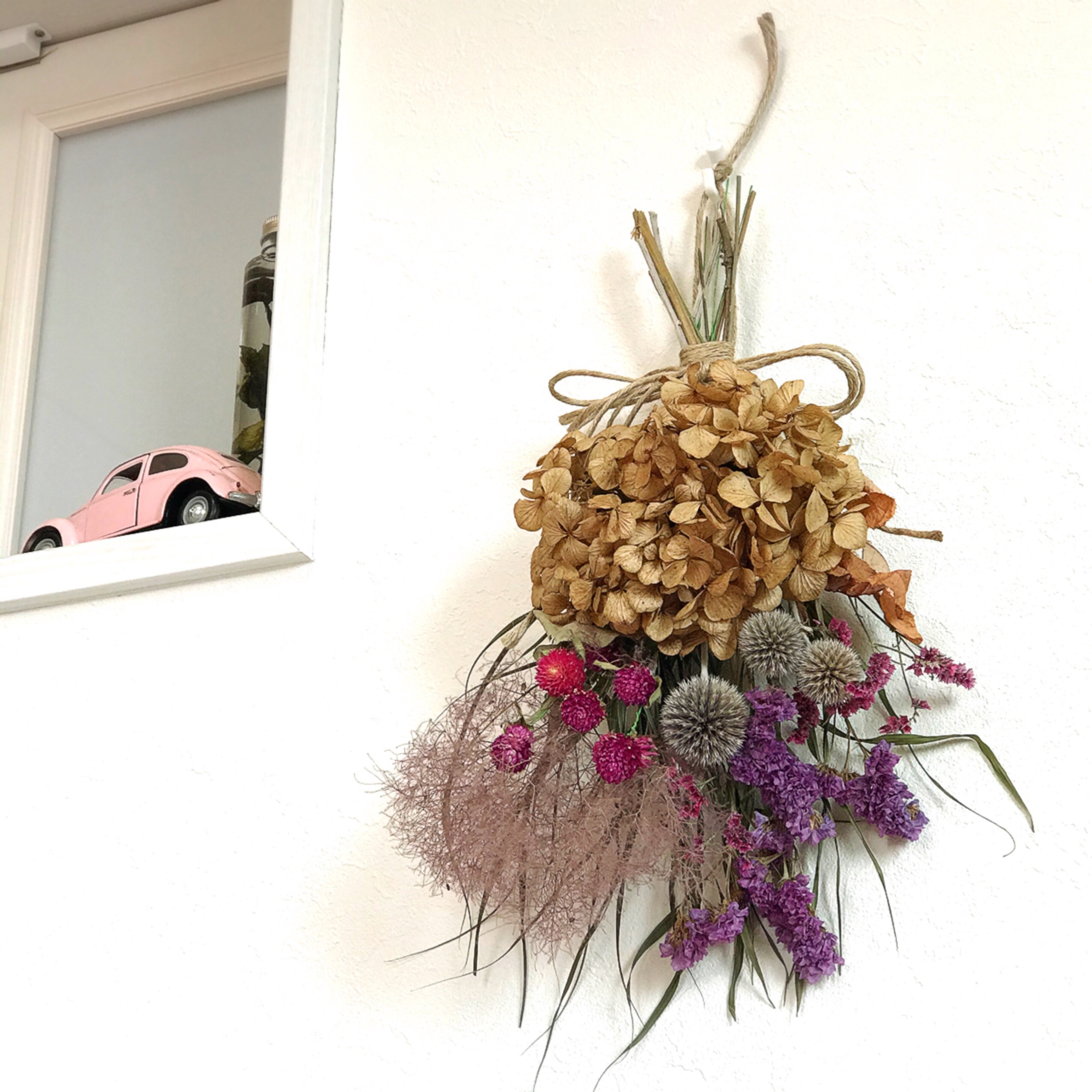 8.秋色紫陽花スワッグ 【公式通販】