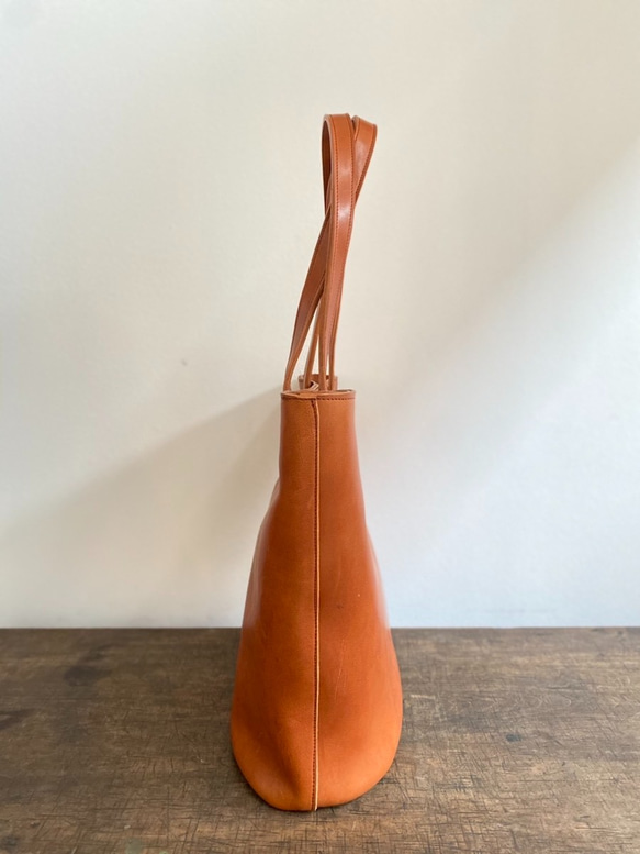 なめらかレザートート　金蜜 3枚目の画像