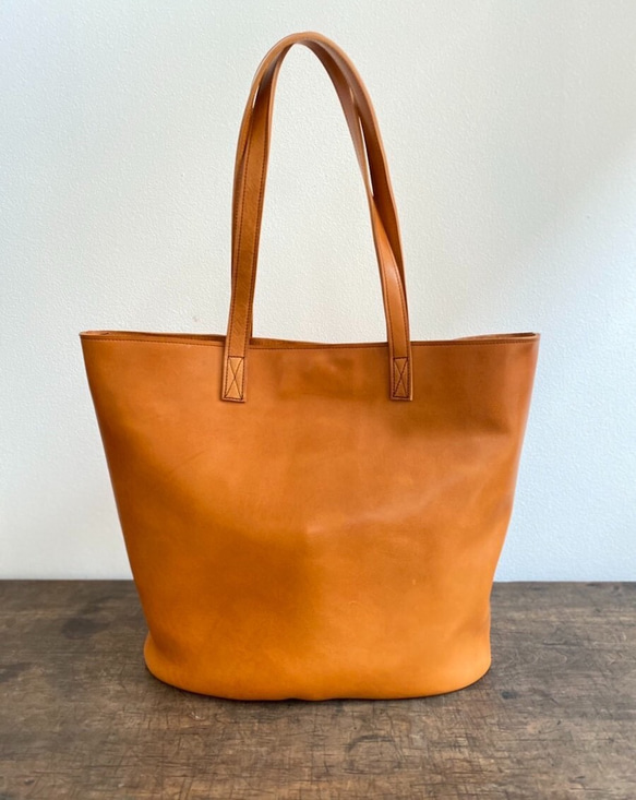 なめらかレザートート　金蜜 2枚目の画像