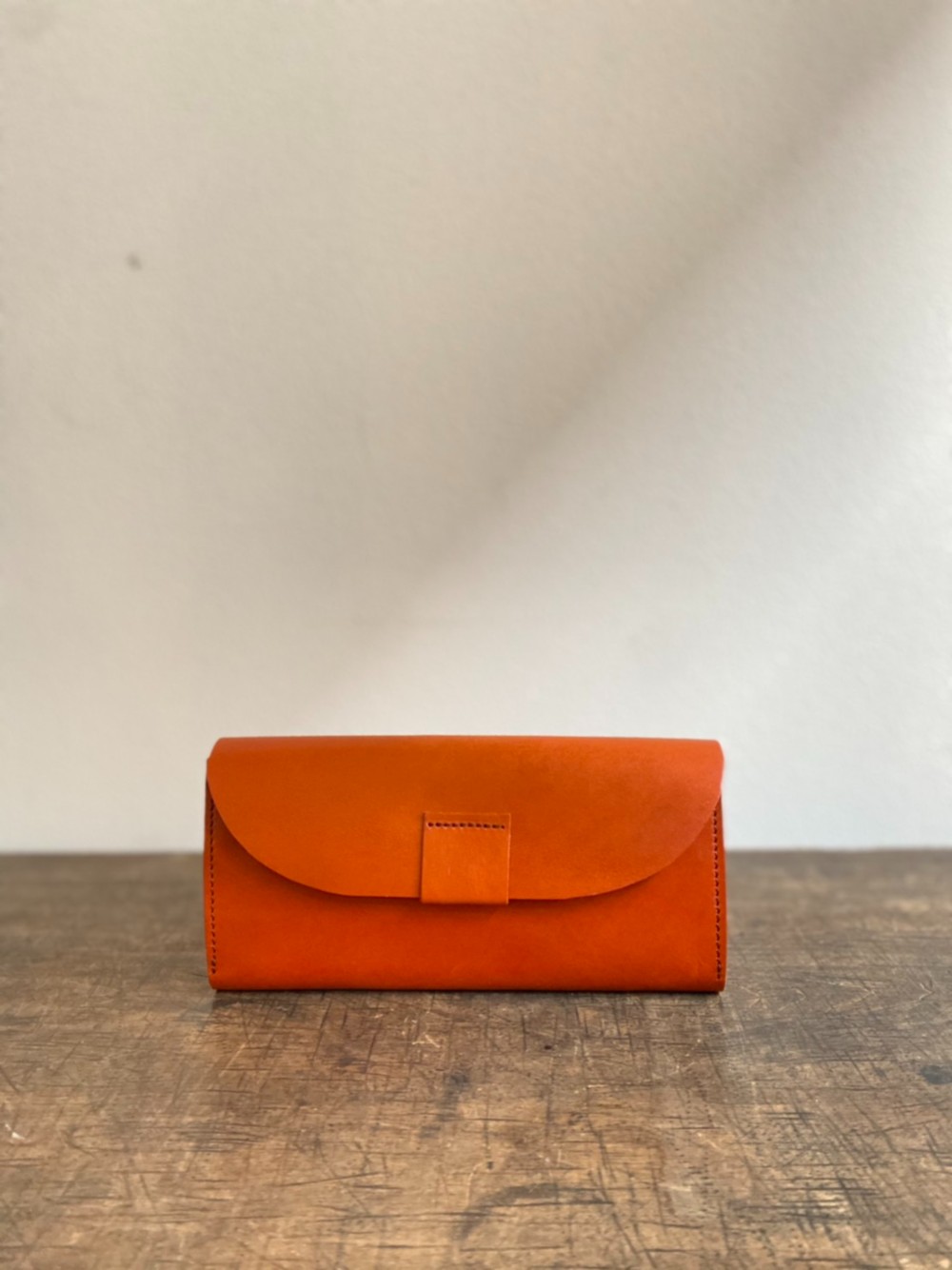 アコーディオン　ウォレット 橙