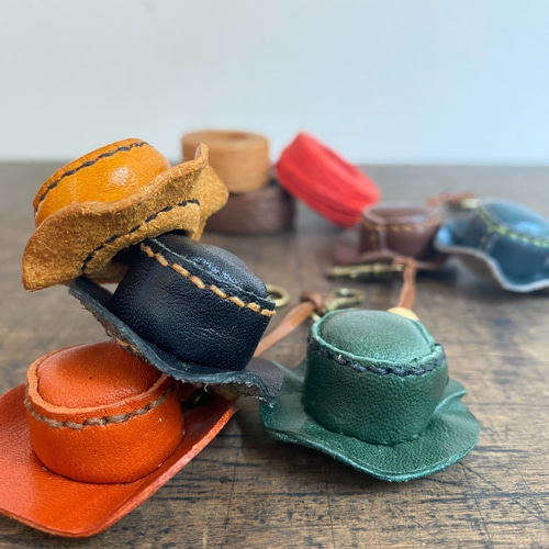 ミニチュアキーホルダー 本革ハット ハット 京都山本製革店 通販