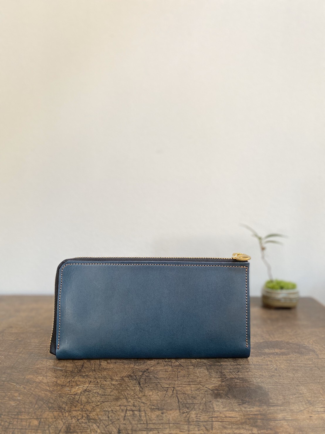 L字ロングウォレット　青緑