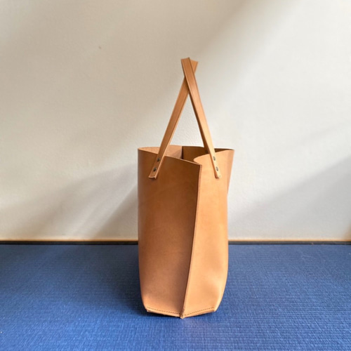 受注制作】一枚革のざっくりトート ナチュラル トートバッグ 京都山本