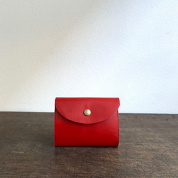 栃木レザーマスクケース　朱赤 1枚目の画像