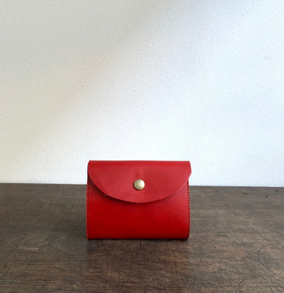 栃木レザーマスクケース　朱赤 1枚目の画像