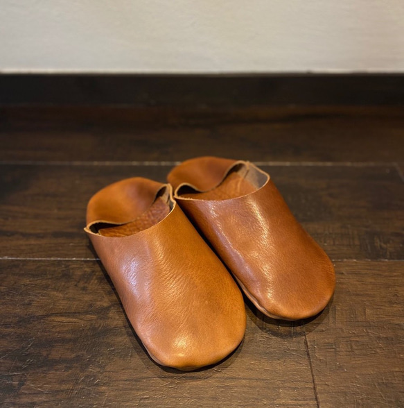 【受注制作】栃木レザーのバブーシュ【全４色】 3枚目の画像