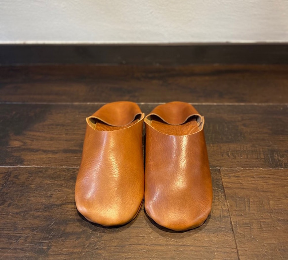 【受注制作】栃木レザーのバブーシュ【全４色】 2枚目の画像