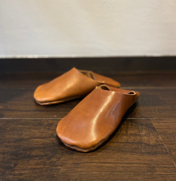 【受注制作】栃木レザーのバブーシュ【全４色】 4枚目の画像