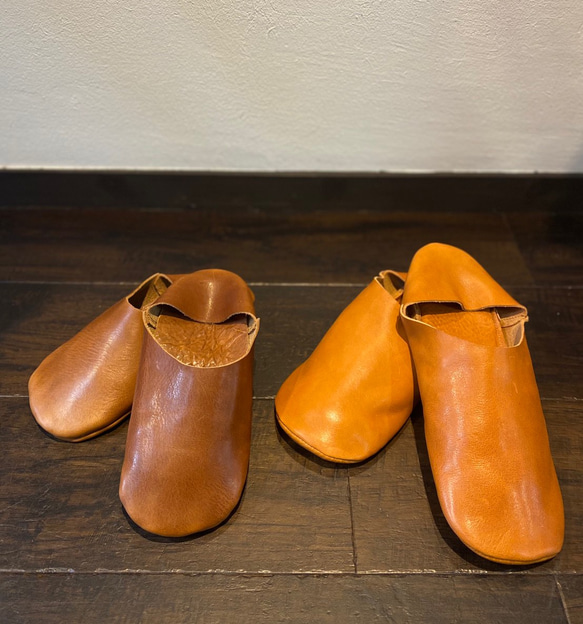 【受注制作】栃木レザーのバブーシュ【全４色】 5枚目の画像