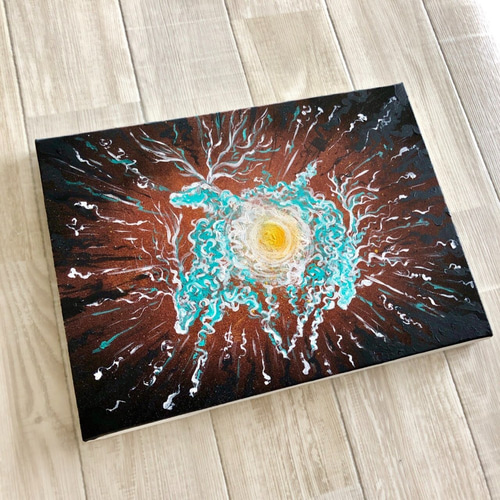 アクリルアート　アートパネル　絵画　アクリル絵の具　工場夜景　キャンバスアート キャンバスアート アルリル画 星空 夜空 天の川 七夕 風景画 アート