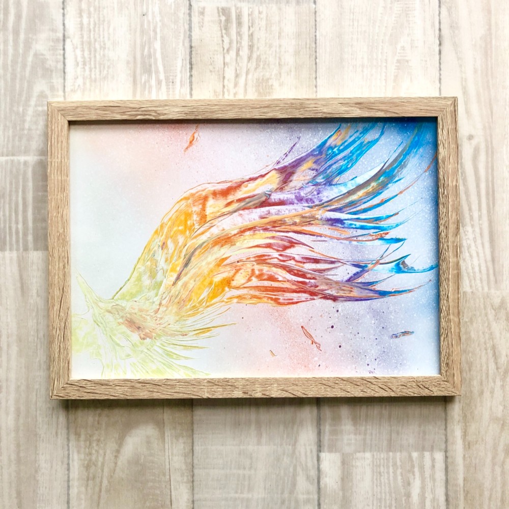 絵画　ドローイング あかねこ　ryuichi