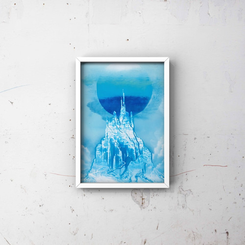 絵画 Cool Waters 氷の城」風景画 絵画 AKI SPRAY PAINT 通販 6841947｜Creema(クリーマ)