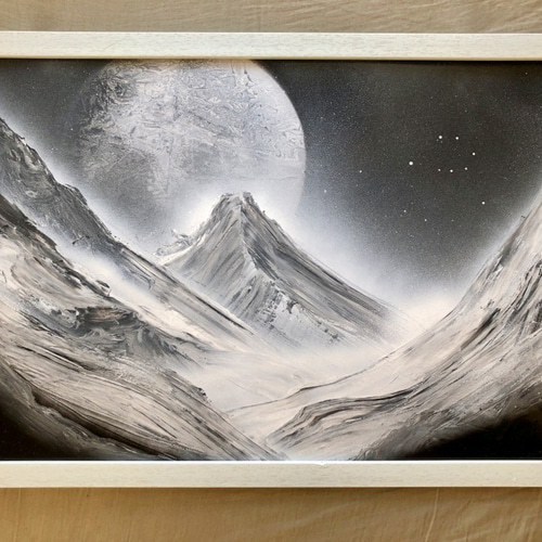 そびえる山」風景画 絵画 AKI SPRAY PAINT 通販 7462914｜Creema