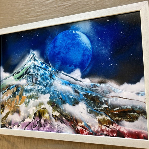 極彩色の山」風景画 絵画 AKI SPRAY PAINT 通販 7462947｜Creema