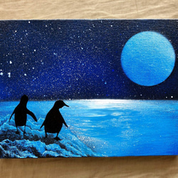 「ペンギン兄弟」 キャンバスパネル風景画 4枚目の画像