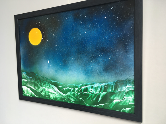 《滿月之夜》山水畫 第3張的照片