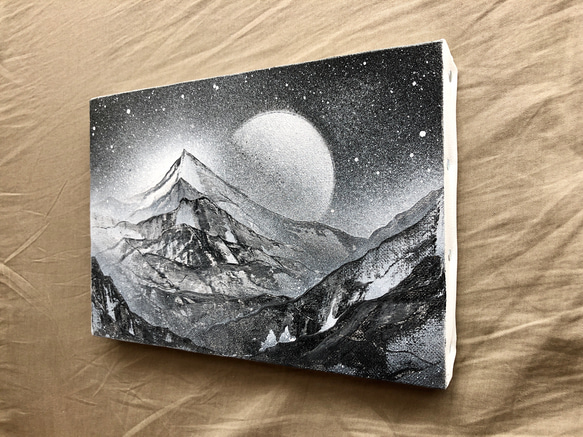 「そびえる山」 キャンバスパネル風景画 3枚目の画像