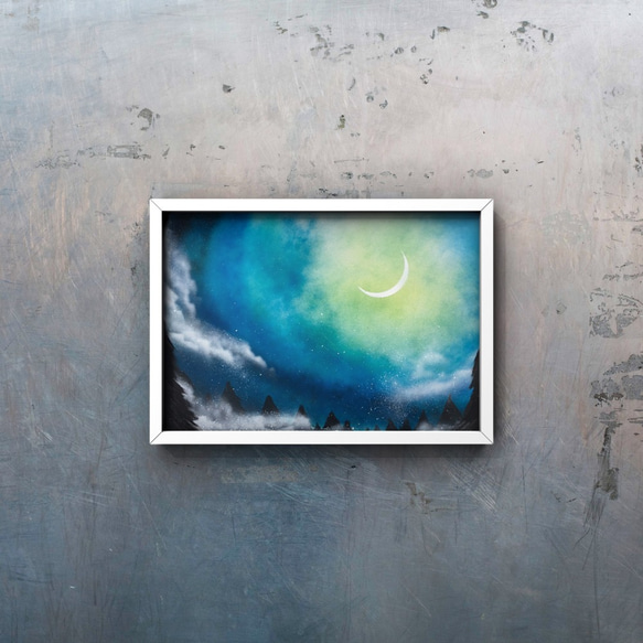 月夜」 風景画 絵画 AKI SPRAY PAINT 通販 7849517｜Creema