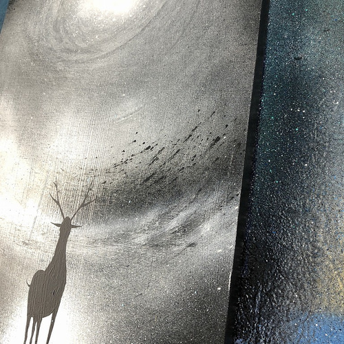世界と自分」 風景画（モノクロ） 絵画 AKI SPRAY PAINT 通販 8705817