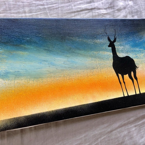 ここではない、どこか」 キャンバスパネル風景画 M4号 絵画 AKI SPRAY