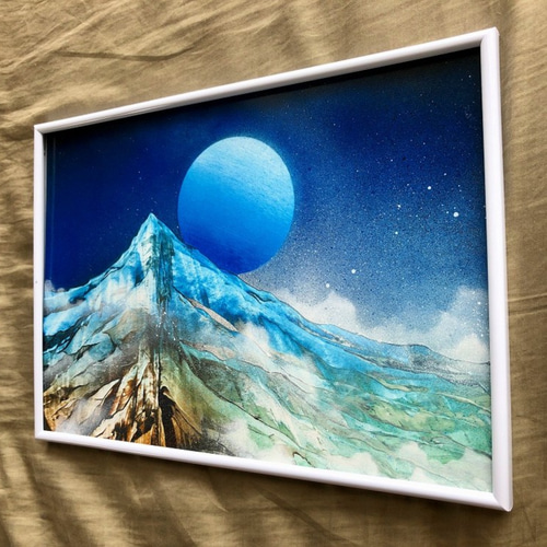 暁の山」 風景画 絵画 AKI SPRAY PAINT 通販 9687173｜Creema
