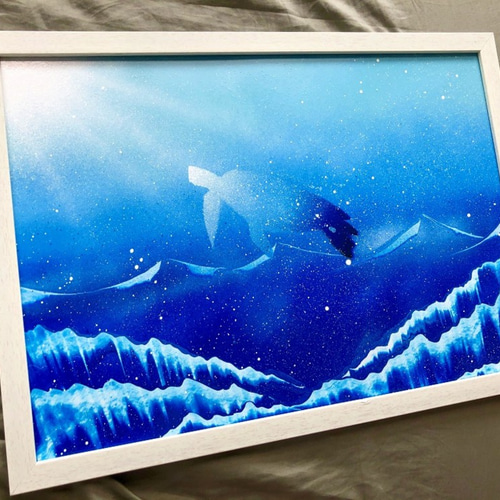 光の射す方へ」 風景画 絵画 AKI SPRAY PAINT 通販 9986853｜Creema