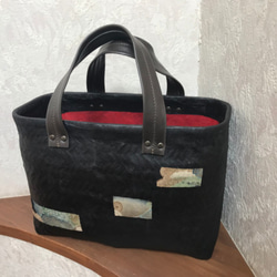 一閑張 籠 ショッピングバック 和モダン 和紙 柿渋 かごバッグ 白猫堂