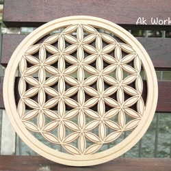 Flower of life wood carving 第2張的照片