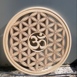 Flower of life wood carving 第3張的照片