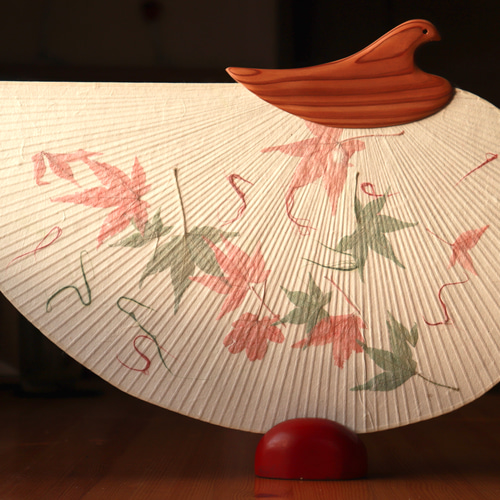 江戸仕立て 千鳥型 都うちわ 江戸仕立て都うちわ千鳥型【一越紙(群馬県)】Edo-style plover