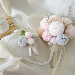 最獨特的新娘/毛球捧花乾燥花束/婚禮拍攝佈置/婚禮訂製花束 第2張的照片