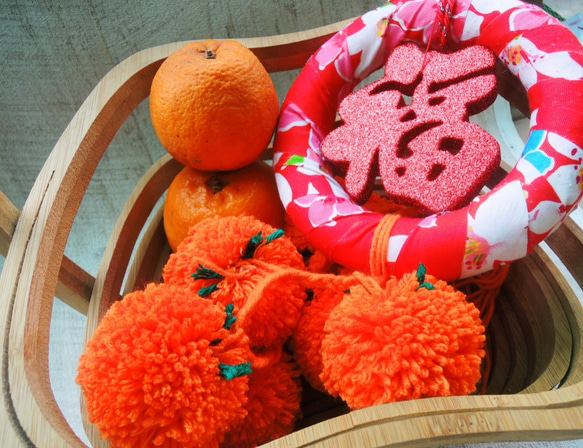 串串橘子大吉大利過好年-新年掛飾.新年裝飾.台灣味 第6張的照片