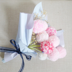 ピンクの泡のヘアボールブーケ/独占カスタム誕生日卒業記念フラワーボックスギフトボックス 2枚目の画像