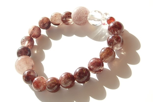 レッドブラウンルチル　ブレスレット