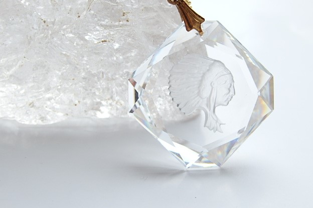 Art.6440ヴィンテージスワロフスキー　インタリオ　　ネックレス