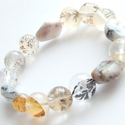 芸術作品　デンドリティックアゲート　バングル 芸術作品 デンドリティックアゲート バングル