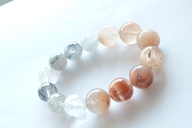 オレンジルチル　ブルールチル　ブレスレット