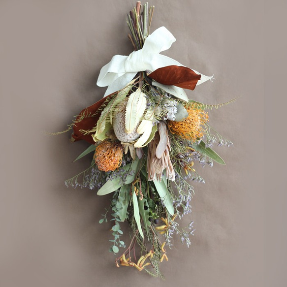 ブーケ　ブートニア　バンクシア　プロテア　ワイルドフラワー　前撮り ブーケ ブートニア バンクシア プロテア ワイルドフラワー 前