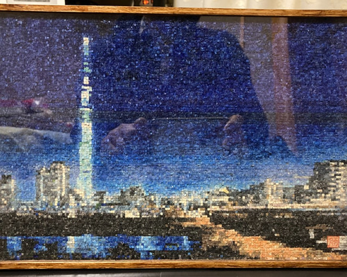〜絵画〜　夕暮れのスカイツリーを眺めて♫ 0_6dd35a3da6d954ff3dd2a71d0566