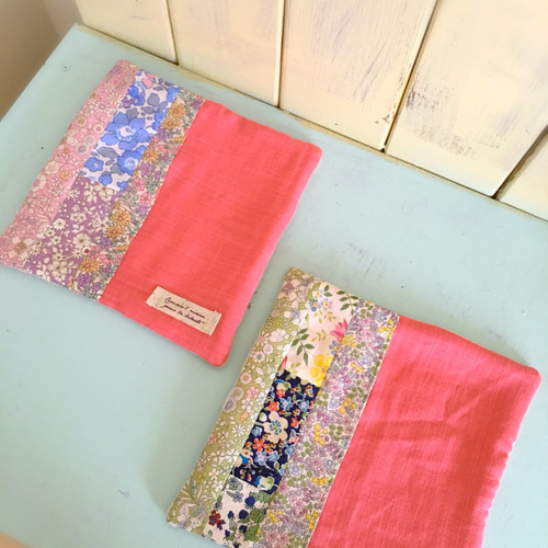 パッチ*2*やわらかガーゼハンカチ*3枚セット*ハンドメイド