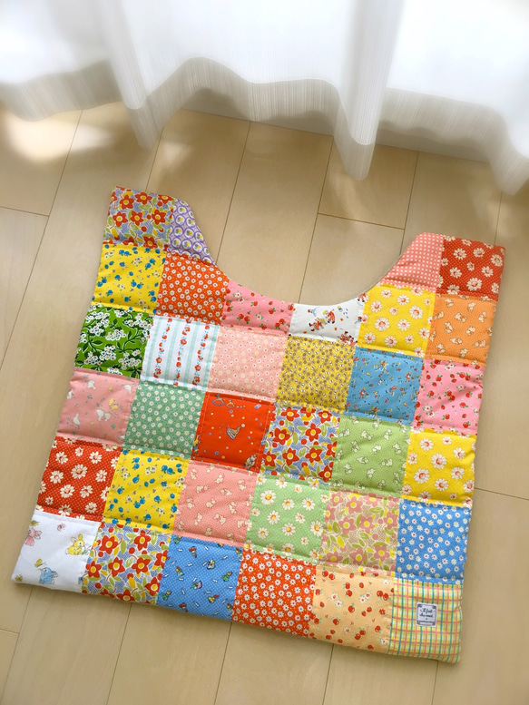 四角つなぎのパッチワーク トイレマット2 kukka111 雑貨・その他