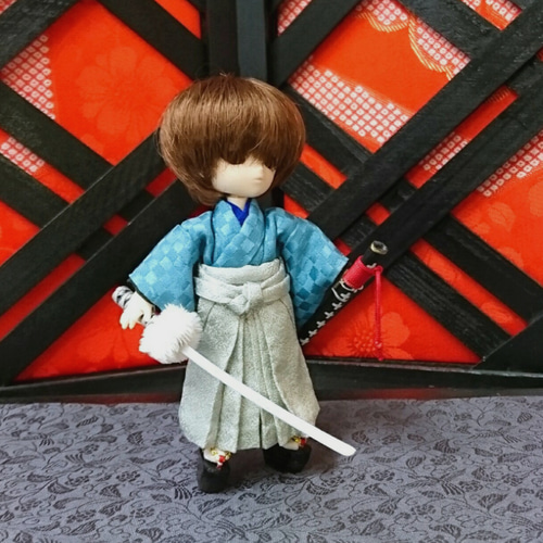 本格 男性用 白紋付羽織袴 一式セット(オビツ11size