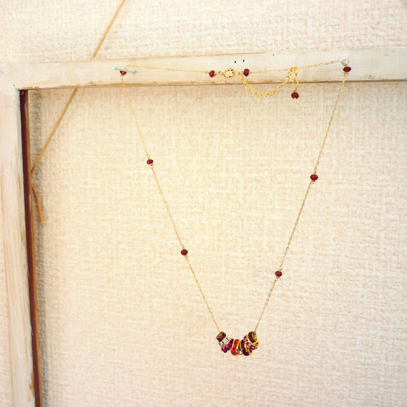 !SALE! Vintage Swarovski エターナルネックレス / Berry 4枚目の画像