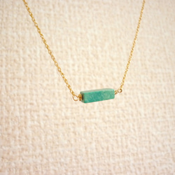 Turquoise Bar on  Rope Chain ネックレス 4枚目の画像