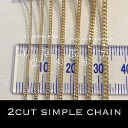 K18 No.2 45cm necklace chain 2面 喜平 ネックレス 18金 2枚目の画像