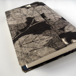 文庫本セパレート式ブックカバー（絹・越後紬）hb069-2+ 1枚目の画像