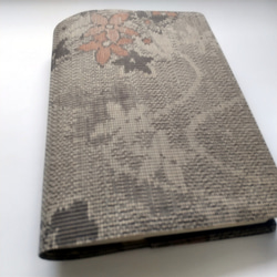 文庫本セパレート式ブックカバー（絹・紬）hb085 2枚目の画像