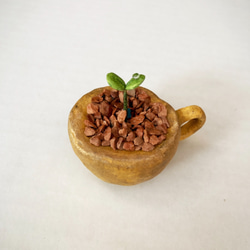 5355.bud 粘土の鉢植え マグカップ 3枚目の画像